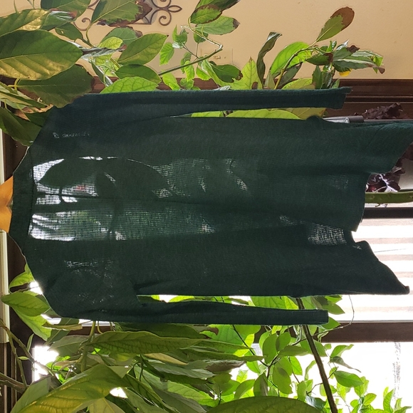 Candies Knit Open Front Cardigan Green Black XS - Picture 3 of 10